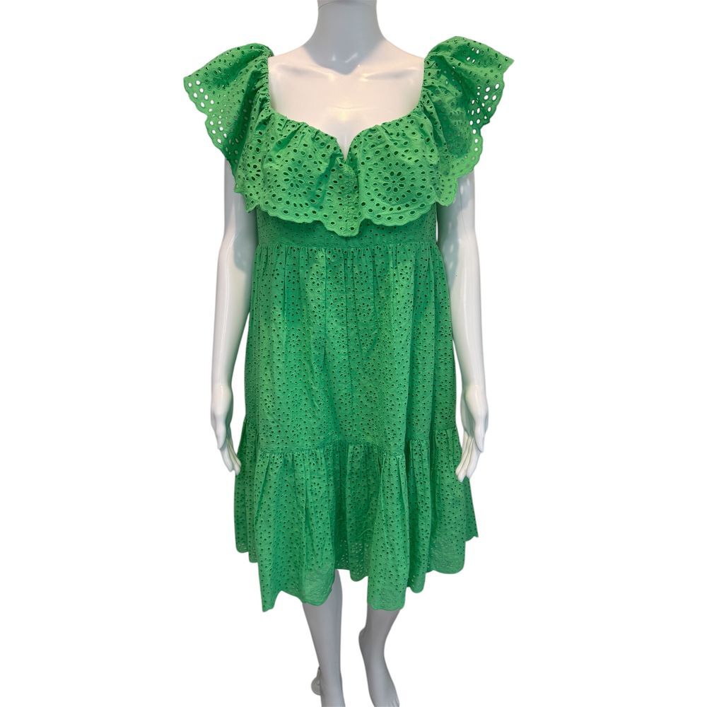 NWT Lilly Pulitzer Asteria Cabana Green Daisy Dreams Eyelet Dress - Picture 3 of 6